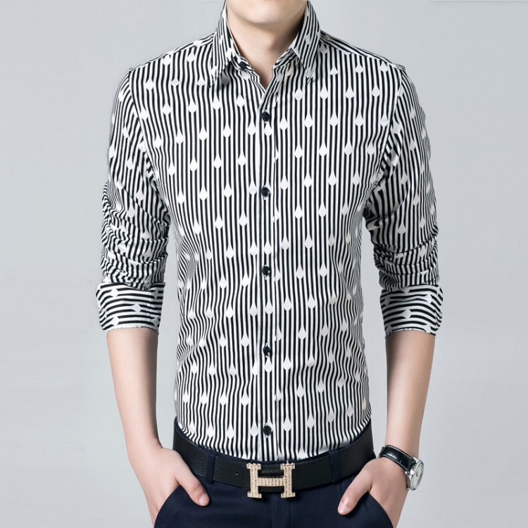 Slim fit striped shirt